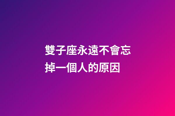 雙子座永遠不會忘掉一個人的原因-第1張-星座運勢-玄機派
