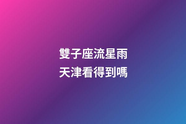 雙子座流星雨天津看得到嗎-第1張-星座運勢-玄機派