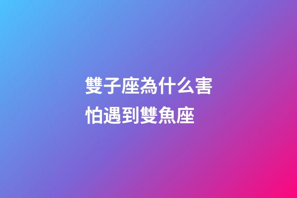雙子座為什么害怕遇到雙魚座-第1張-星座運勢-玄機派