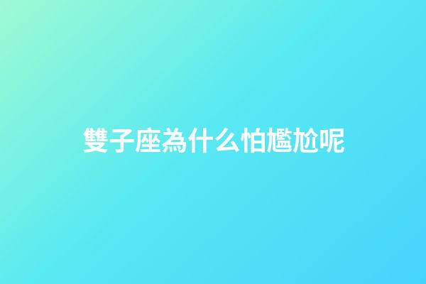 雙子座為什么怕尷尬呢-第1張-星座運勢-玄機派