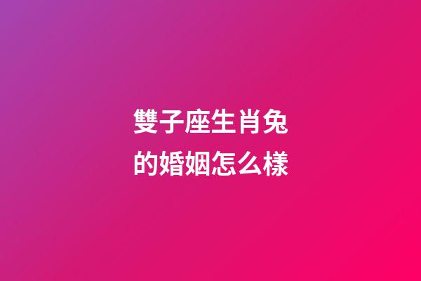 雙子座生肖兔的婚姻怎么樣-第1張-星座運(yùn)勢(shì)-玄機(jī)派