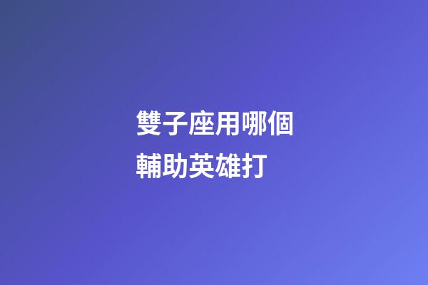 雙子座用哪個輔助英雄打-第1張-星座運勢-玄機派