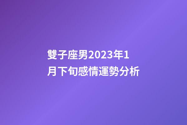 雙子座男2023年1月下旬感情運勢分析-第1張-星座運勢-玄機派
