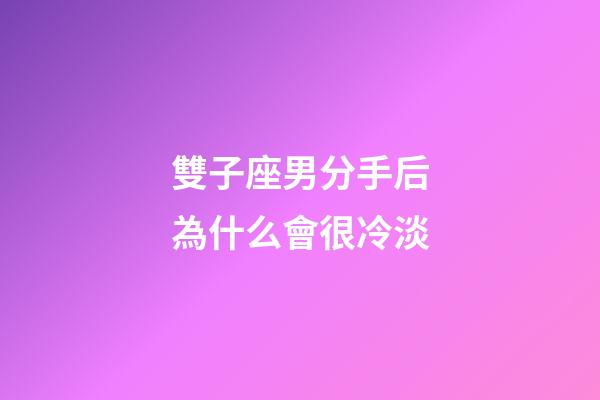 雙子座男分手后為什么會很冷淡-第1張-星座運(yùn)勢-玄機(jī)派