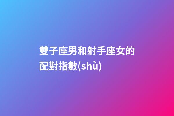雙子座男和射手座女的配對指數(shù)-第1張-星座運勢-玄機派