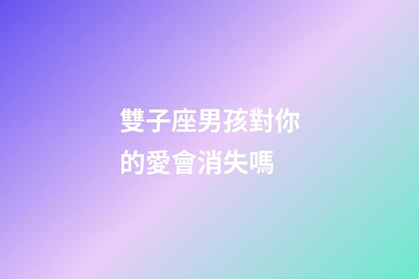 雙子座男孩對你的愛會消失嗎-第1張-星座運勢-玄機派