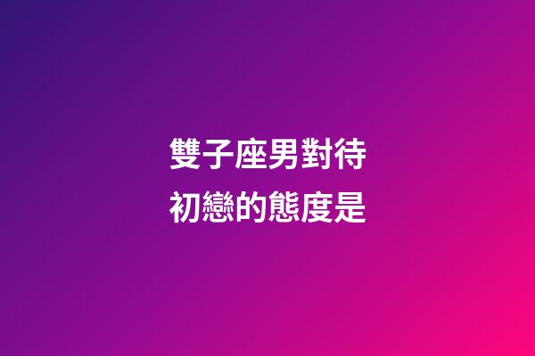 雙子座男對待初戀的態度是-第1張-星座運勢-玄機派