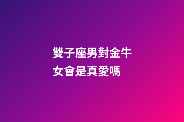 雙子座男對金牛女會是真愛嗎-第1張-星座運勢-玄機派