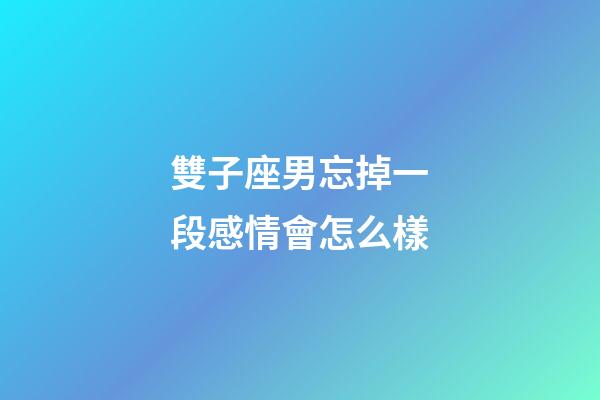雙子座男忘掉一段感情會怎么樣-第1張-星座運勢-玄機派