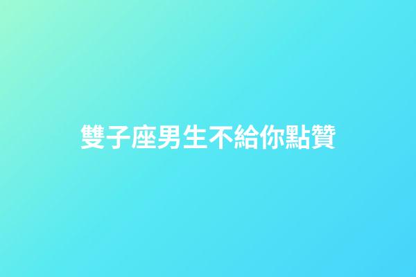 雙子座男生不給你點贊-第1張-星座運勢-玄機派