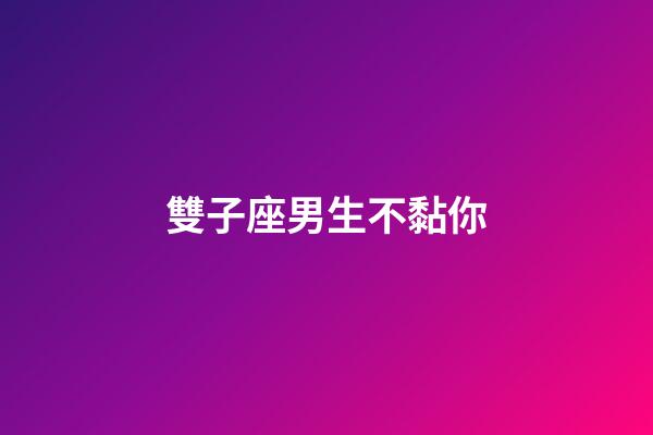 雙子座男生不黏你-第1張-星座運勢-玄機派