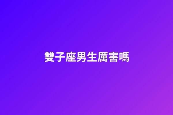 雙子座男生厲害嗎-第1張-星座運勢-玄機派