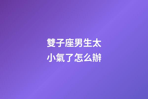 雙子座男生太小氣了怎么辦-第1張-星座運勢-玄機派