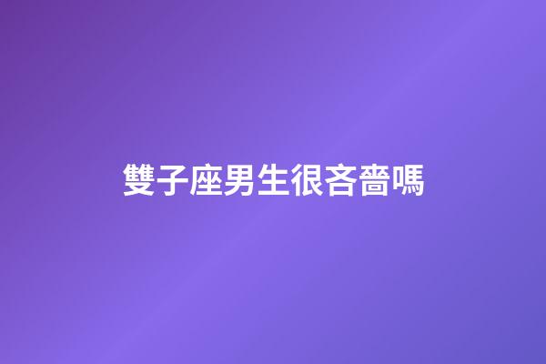 雙子座男生很吝嗇嗎
