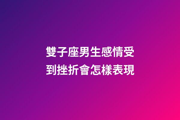 雙子座男生感情受到挫折會怎樣表現-第1張-星座運勢-玄機派
