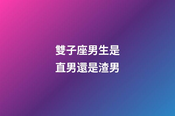 雙子座男生是直男還是渣男-第1張-星座運勢-玄機派