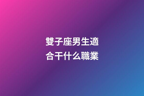 雙子座男生適合干什么職業-第1張-星座運勢-玄機派