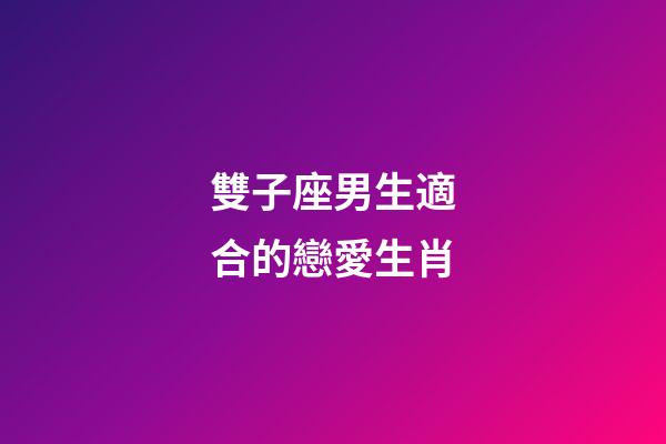 雙子座男生適合的戀愛生肖-第1張-星座運勢-玄機派