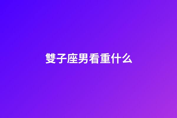 雙子座男看重什么-第1張-星座運勢-玄機派