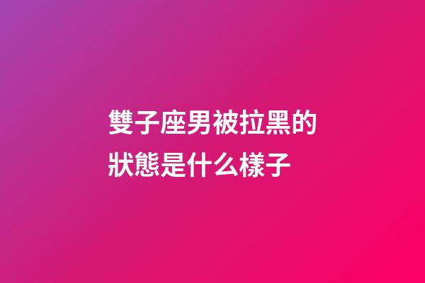 雙子座男被拉黑的狀態是什么樣子-第1張-星座運勢-玄機派