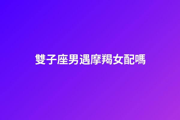 雙子座男遇摩羯女配嗎-第1張-星座運勢-玄機派