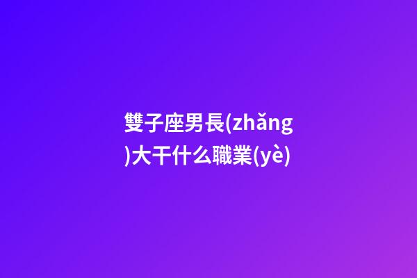 雙子座男長(zhǎng)大干什么職業(yè)-第1張-星座運(yùn)勢(shì)-玄機(jī)派