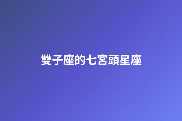 雙子座的七宮頭星座-第1張-星座運勢-玄機派