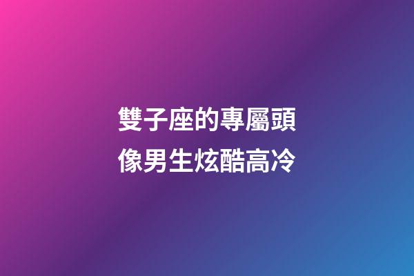 雙子座的專屬頭像男生炫酷高冷-第1張-星座運勢-玄機派
