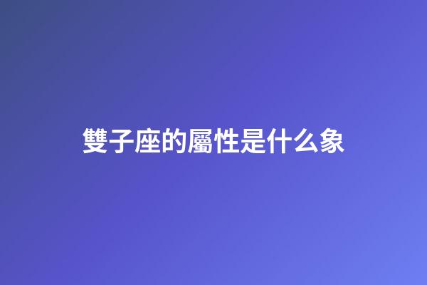 雙子座的屬性是什么象-第1張-星座運勢-玄機派