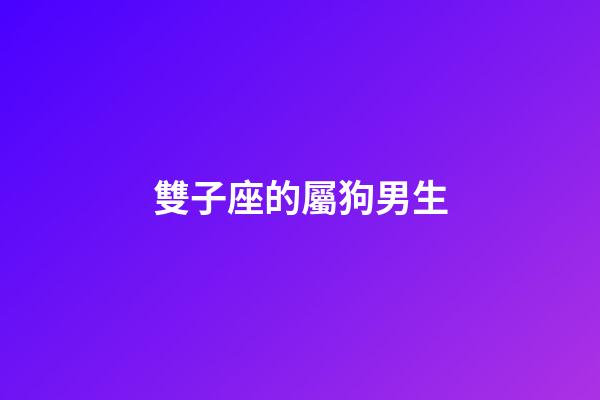 雙子座的屬狗男生-第1張-星座運勢-玄機派