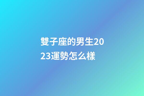 雙子座的男生2023運勢怎么樣-第1張-星座運勢-玄機派