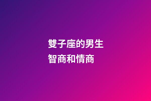 雙子座的男生智商和情商-第1張-星座運勢-玄機派