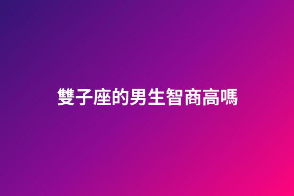 雙子座的男生智商高嗎-第1張-星座運勢-玄機派