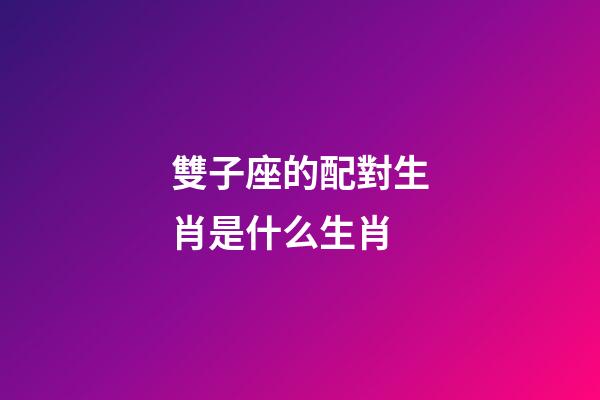 雙子座的配對生肖是什么生肖-第1張-星座運勢-玄機派