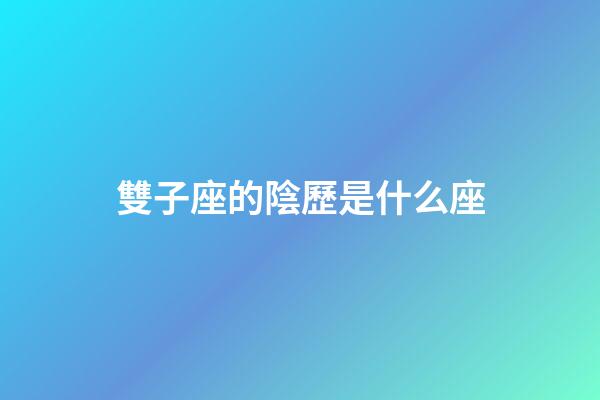 雙子座的陰歷是什么座-第1張-星座運勢-玄機派
