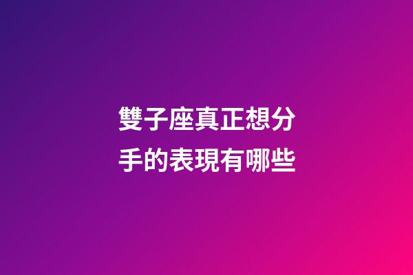 雙子座真正想分手的表現有哪些-第1張-星座運勢-玄機派