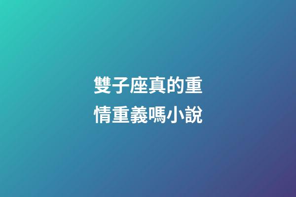 雙子座真的重情重義嗎小說-第1張-星座運勢-玄機派