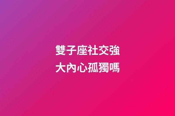 雙子座社交強大內心孤獨嗎-第1張-星座運勢-玄機派