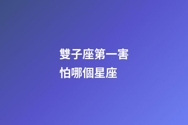雙子座第一害怕哪個星座-第1張-星座運勢-玄機派