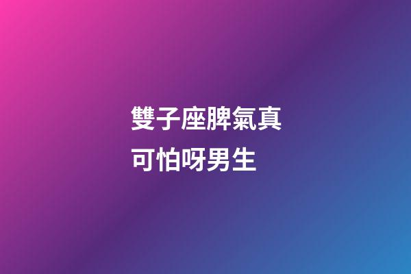 雙子座脾氣真可怕呀男生-第1張-星座運(yùn)勢-玄機(jī)派