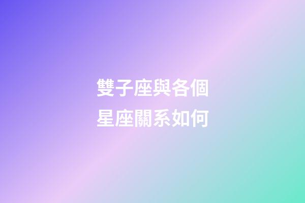 雙子座與各個星座關系如何-第1張-星座運勢-玄機派