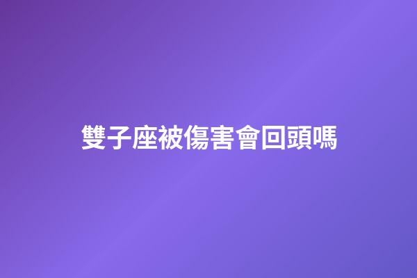 雙子座被傷害會回頭嗎-第1張-星座運勢-玄機派