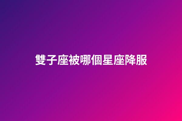 雙子座被哪個星座降服-第1張-星座運勢-玄機派