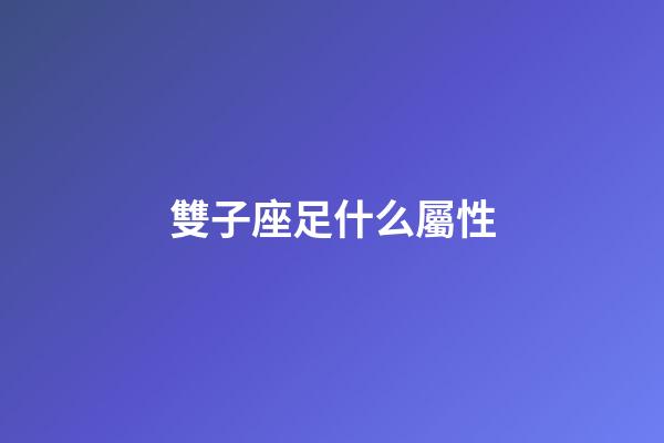 雙子座足什么屬性-第1張-星座運(yùn)勢(shì)-玄機(jī)派