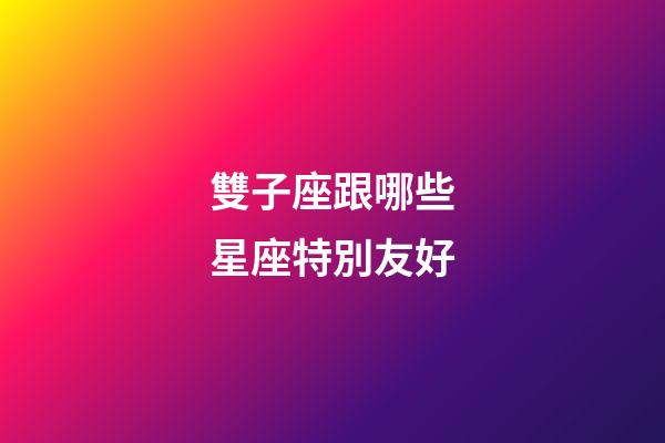 雙子座跟哪些星座特別友好-第1張-星座運勢-玄機派
