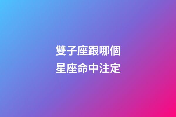 雙子座跟哪個星座命中注定-第1張-星座運勢-玄機派