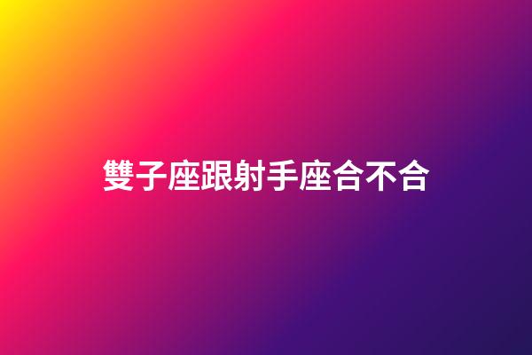 雙子座跟射手座合不合-第1張-星座運勢-玄機派