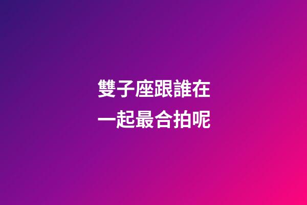 雙子座跟誰在一起最合拍呢-第1張-星座運勢-玄機派