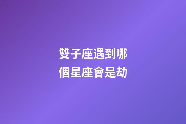 雙子座遇到哪個星座會是劫-第1張-星座運勢-玄機派