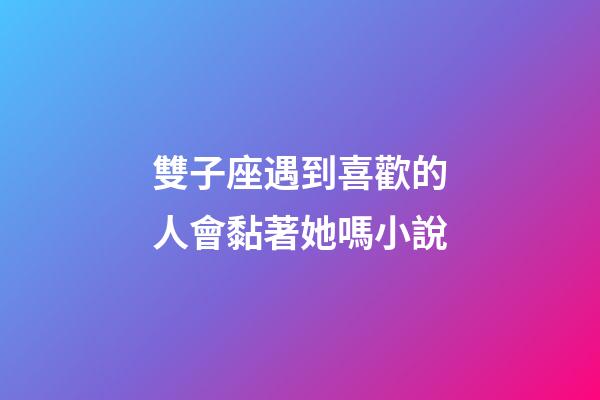 雙子座遇到喜歡的人會黏著她嗎小說-第1張-星座運勢-玄機派